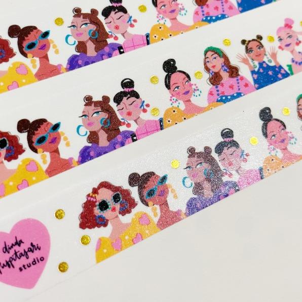 

➳ Girl Gang Washi Tape (with Foil Gold) ❀