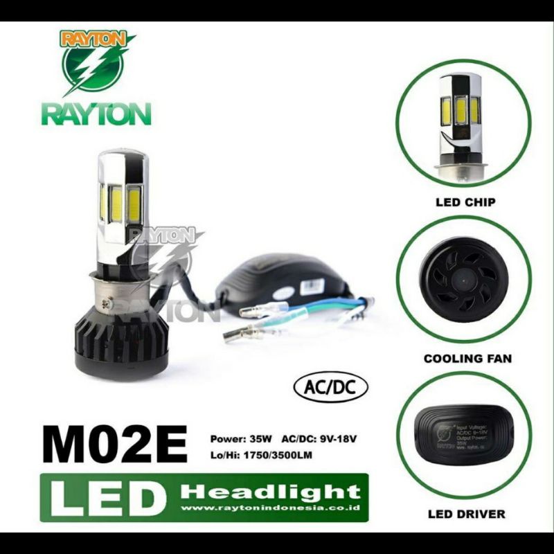 LAMPU LED DEPAN RTD 6 SISI AC DC M02E ORIGINAL RTD