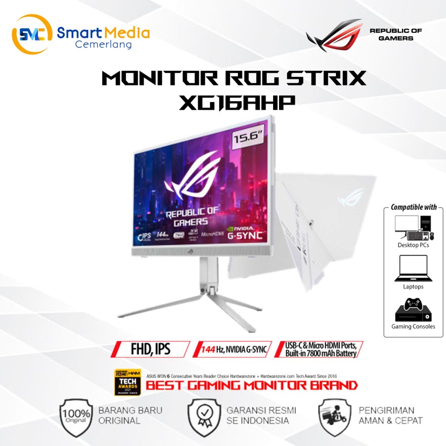 Jual Asus Rog Strix Xg Ahp W Portable Hz Gaming Monitor Full Hd Shopee Indonesia