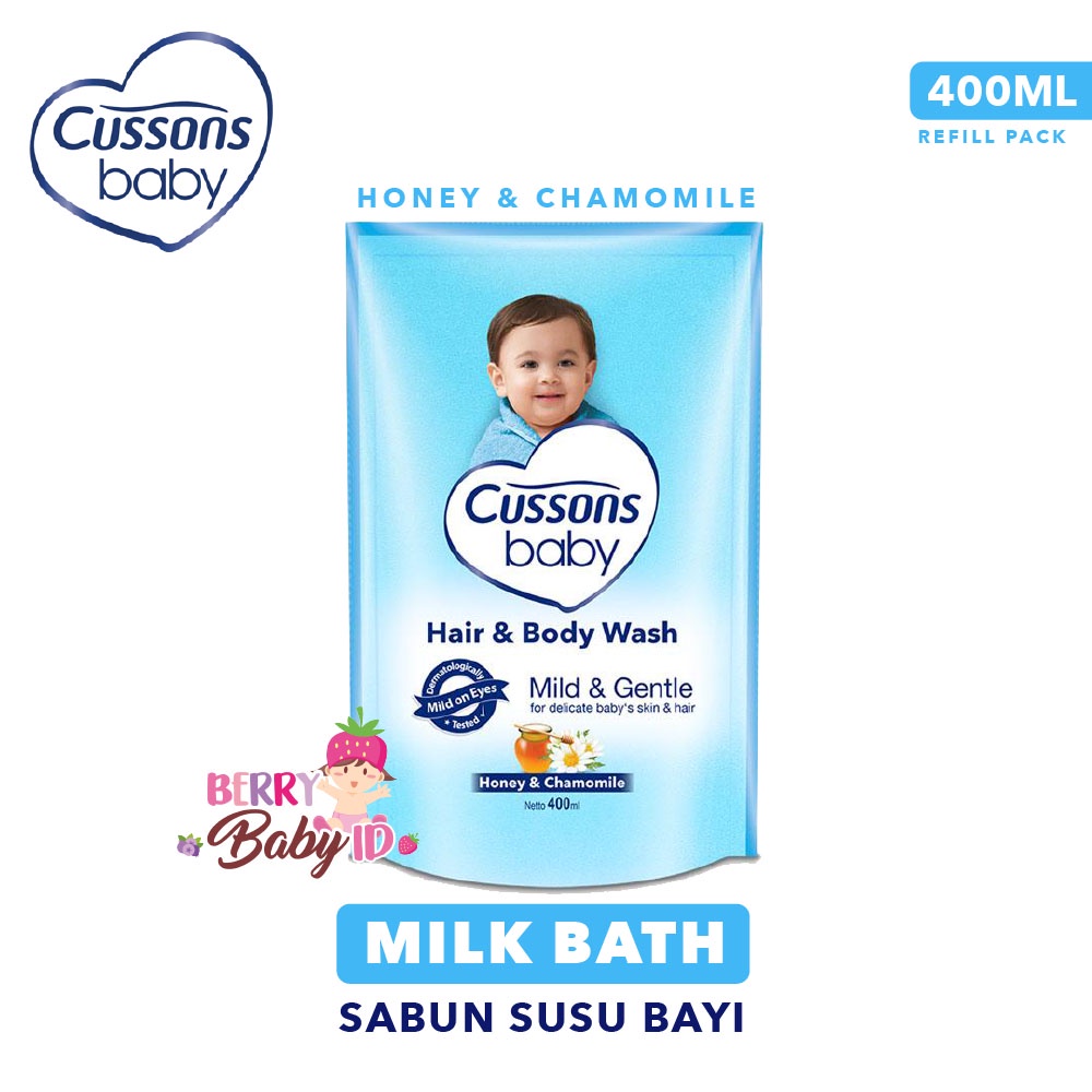 Cussons Baby Milk Bath Sabun Mandi Bayi 400 Ml Refill Pack Berry Mart