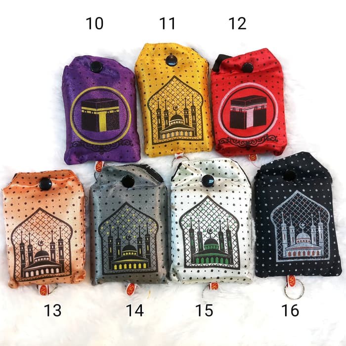 Sajadah Tas Dompet Turki/Turkey Satin tipis ringan traveling Murah - original