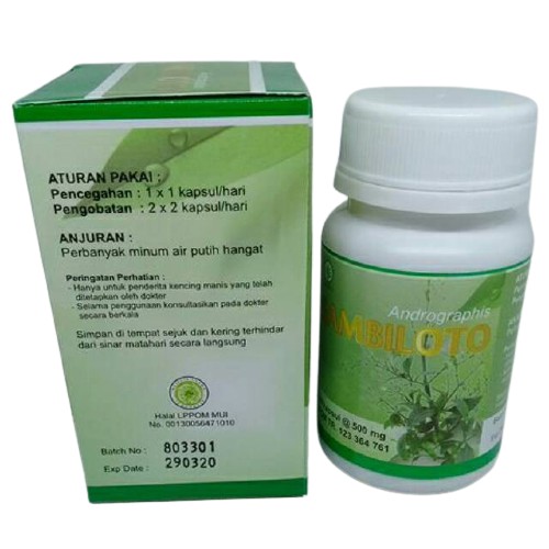 Kapsul Herbal Sambiloto Membantu Meringankan Gejala Kencing Manis