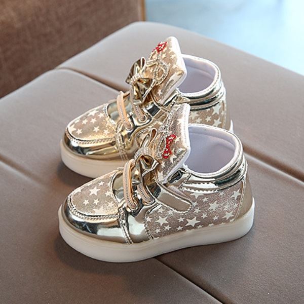 BJS888 - GOLD/PINK - Sepatu Sneakers Anak Cantik SEPATU PESTA SNEAKERS BLINK TALI MOTIF STAR BINTANG FASHION IMPORT TERMURAH TERLARIS TERBARU BAGSTORE JAKARTA JSK888