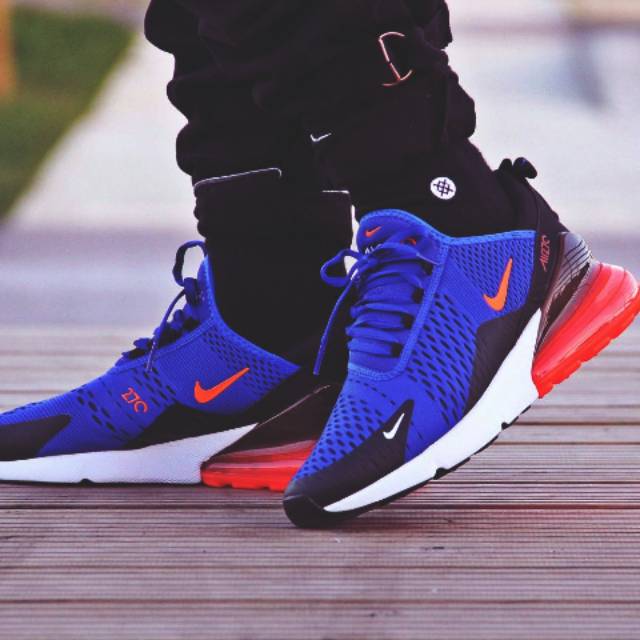 blue and orange air max 270