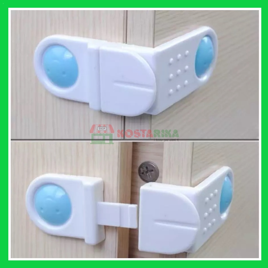 Kostarika Baby Safety Lock Drawer Alat Pengaman Laci Lemari Isi 2 Pcs