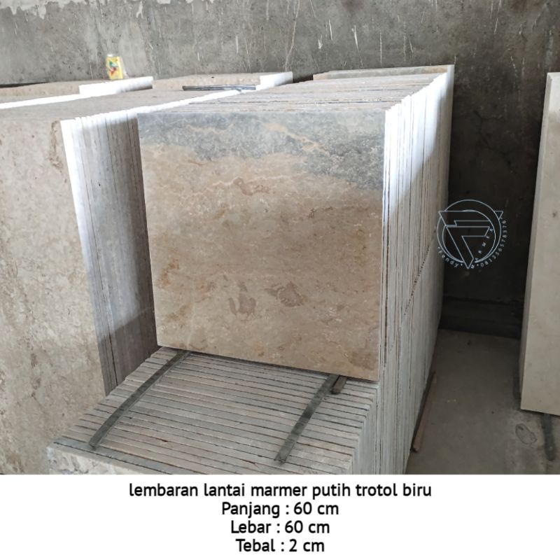 Lembaran lantai marmer trotol 60x60 harga perlembar