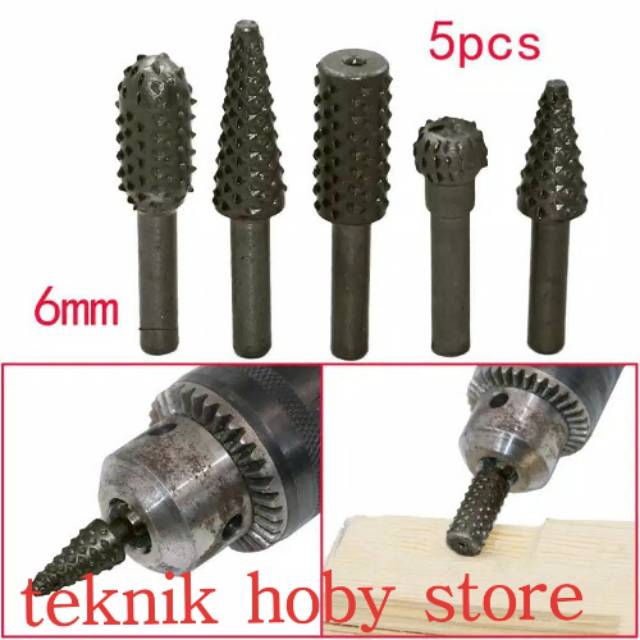 Mata Bor Putar Bahan Baja Warna Hitam