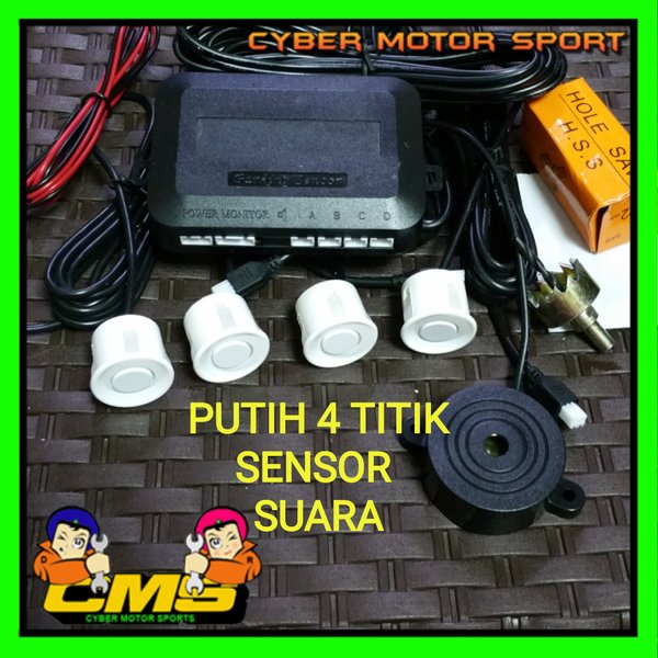 Sensor Parkir 4 titik indikator suara. sensor mundur 4 titik dengan