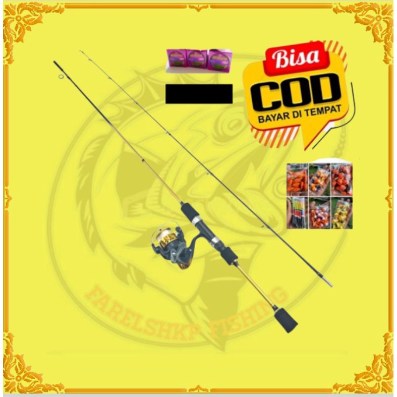 satu set joran ul ajiro dooka ninja 165cm 180cm 198cm 210cm