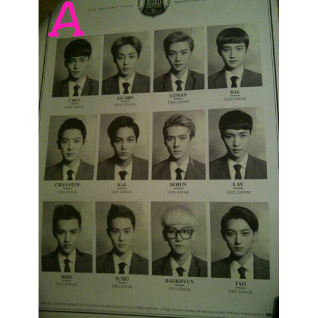 OFFICIAL Poster EXO XOXO ALBUM KOREAN CHINESE