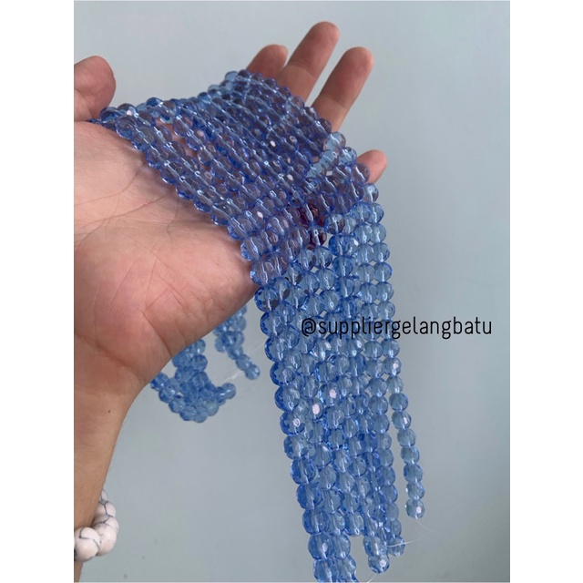 kristal bola dunia cutting 8mm BIRU UNGU ceko bulat blue purple quartz