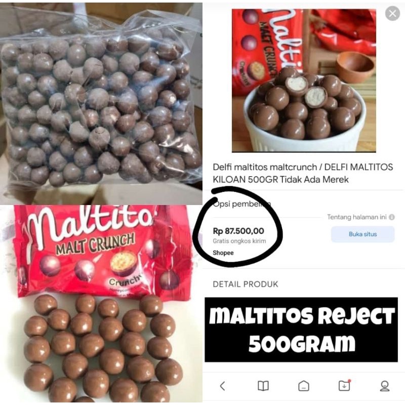 

Delfi Maltitos Riject Pabrik Ukuran 500 Gram