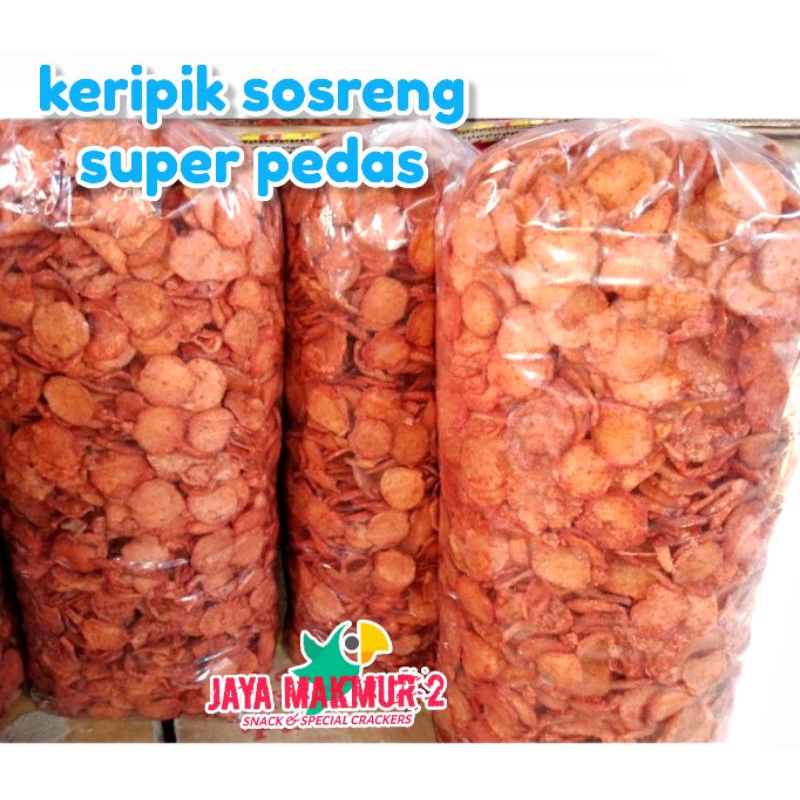 

2Xbtygneal Sakha Snack ) Keripik Sosreng 500Gram Sosis Goreng Pedas