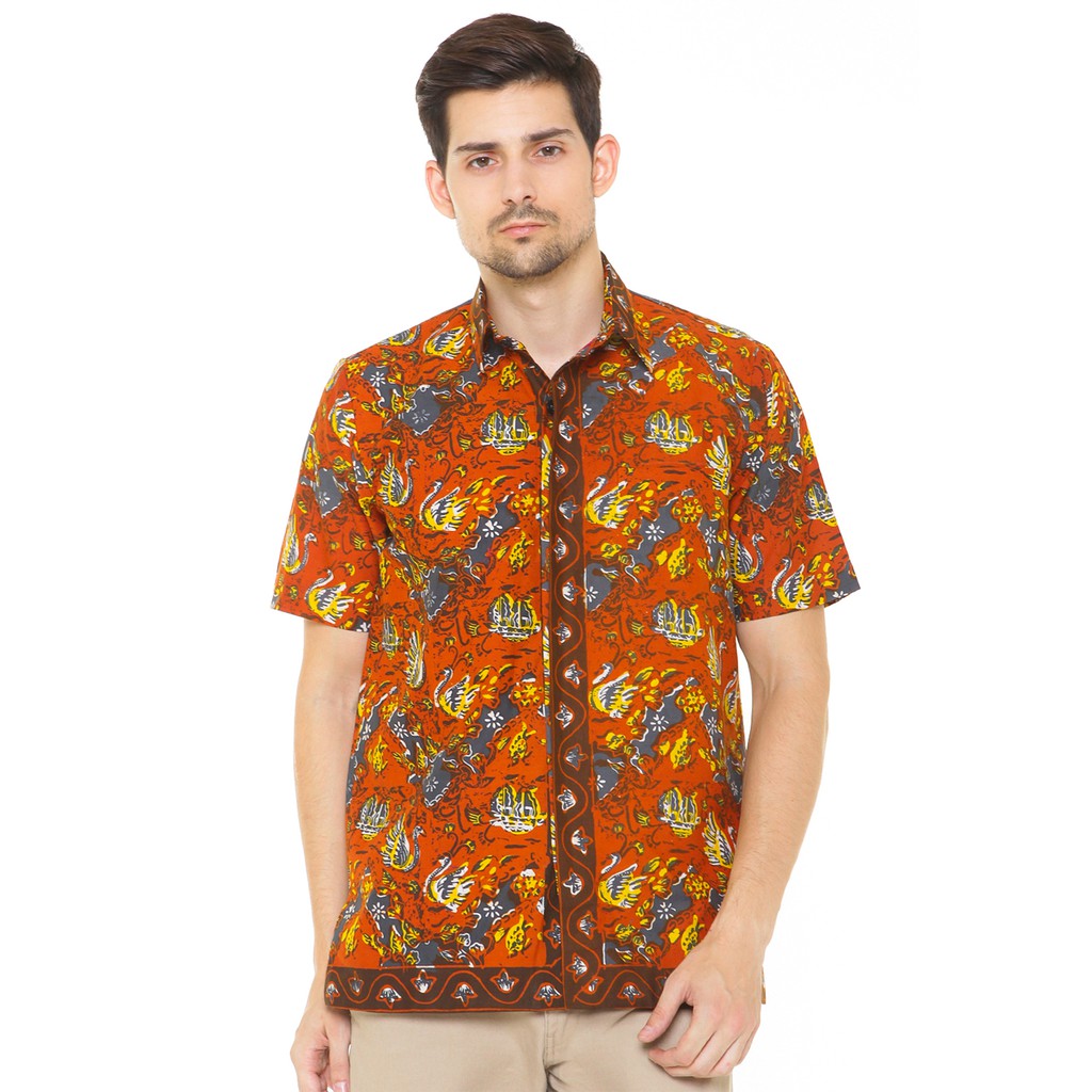 Kemeja Batik Pria Coklat Asli Jambi Berkualitas - Zallatra LR9