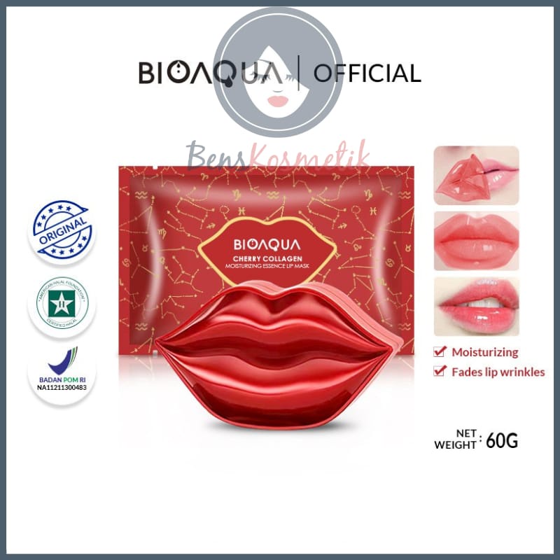 NEW - BIOAQUA Cherry collagen Moisturizing Essence Lip Mask 60g