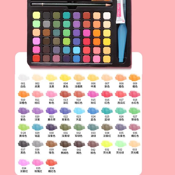 

(READY) TERBARU 36/48Water Color Set - Alat Cat Air Set (Termasuk Kuas dan Kertas Gambara