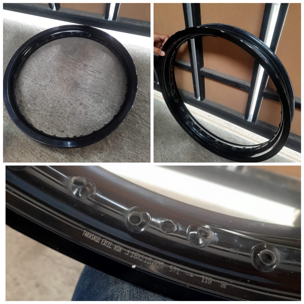 VELG TAKASAGO EXCEEL ASIA  RING 18 HOLE 32 LEBAR 215 BEKAS COPOTAN CRF