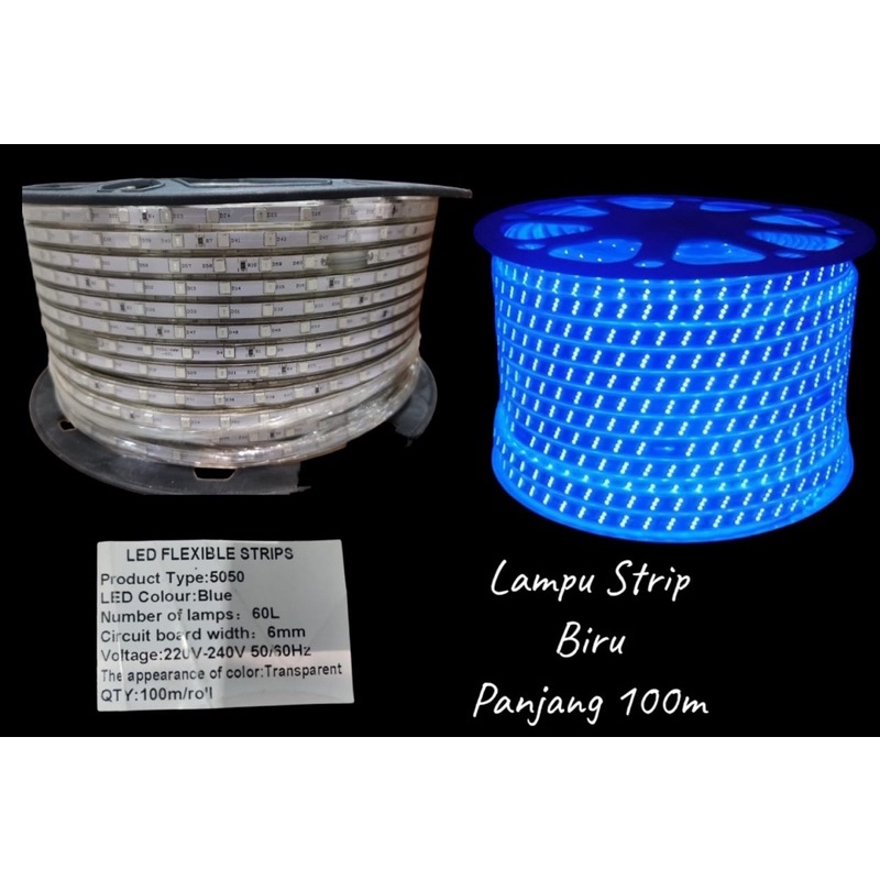 Lampu Selang LED Stripe 5050 SMD AC 220V 1 METER / Lampu Selang LED Waterproof / Lampu Outdoor and Indoor Plafon / Lampu Hias Kamar / Lampu Dekorasi Rumah / Lampu Aesthetic