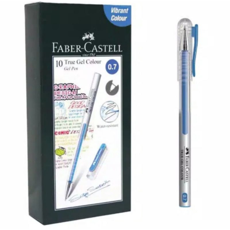 

Faber Castell True Gel Pen Light Blue / Pulpen Gel Faber Castell Light Blue / Pulpen Gel Faber Castell warna Biru terang