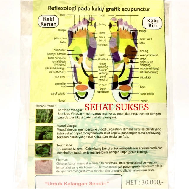 GOLD BAMBOO FOOT PATCH ~ BODY DETOX