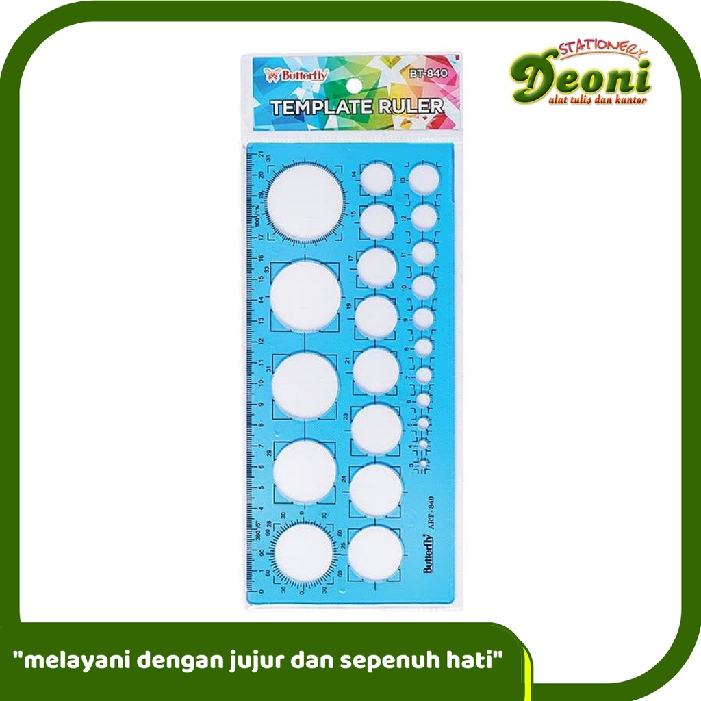 

BUTTERFLY BT-840 Penggaris Cetakan Lingkaran