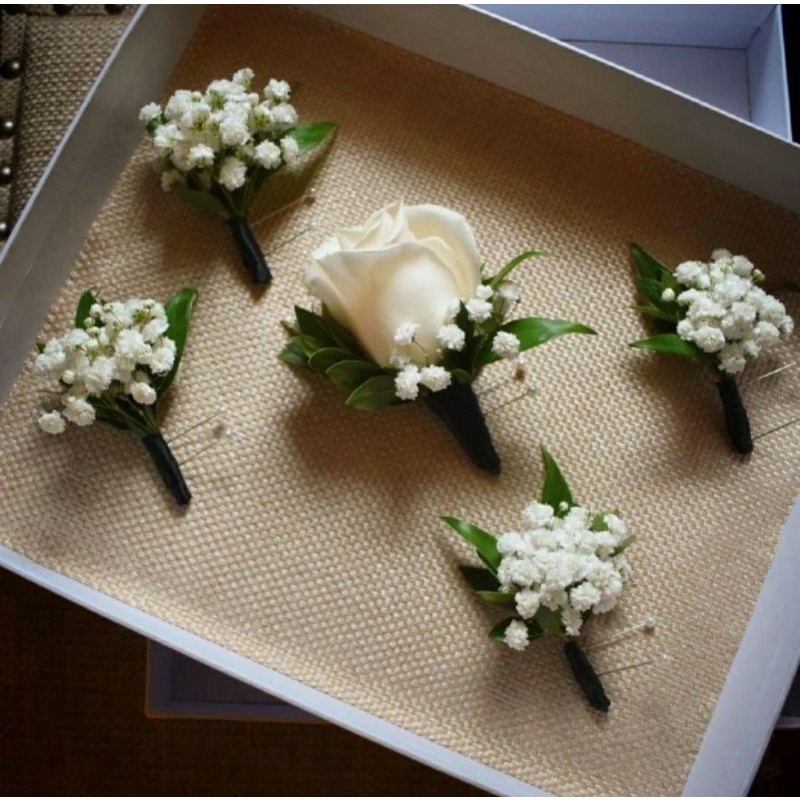 ARTIFICIAL CORSAGE WEDDING/BROSS KORSASE BUNGA/BUNGA JAS/CORSAGE KELUARGA WEDDING
