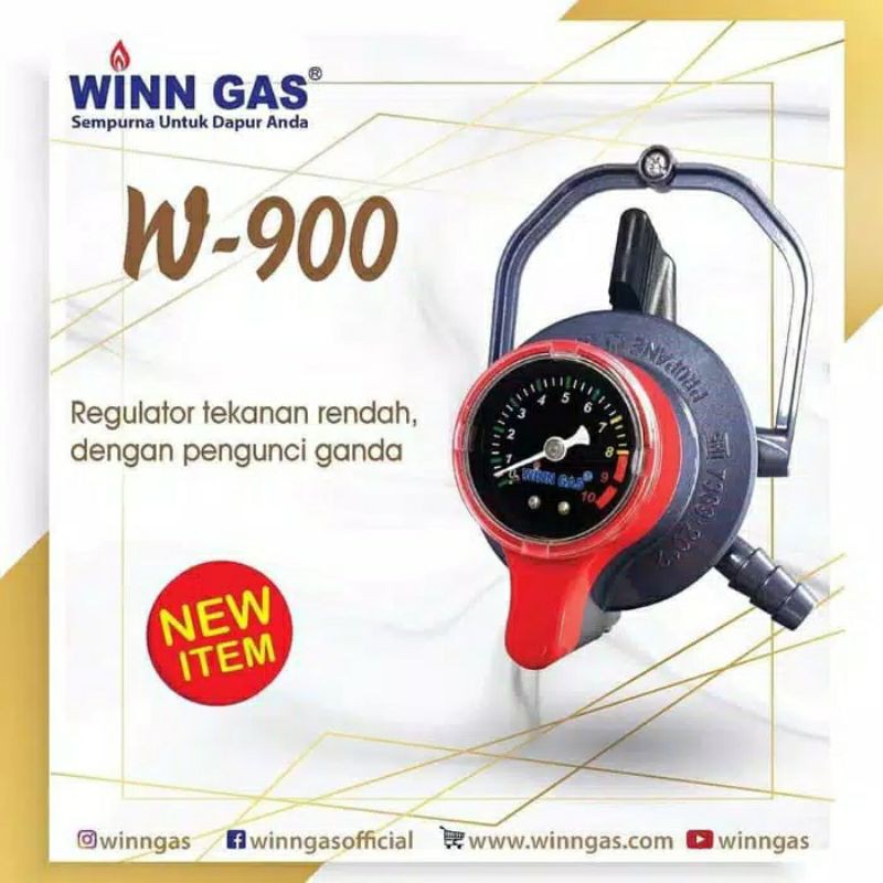 Winn Gas , W 900 , Win Gas , Regulator Gas , LPG , Meter Tekanan Rendah