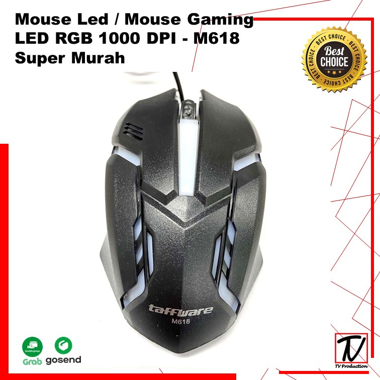 Mouse Led Mouse Gaming Kabel  LED RGB 1000 DPI - M618 Murah