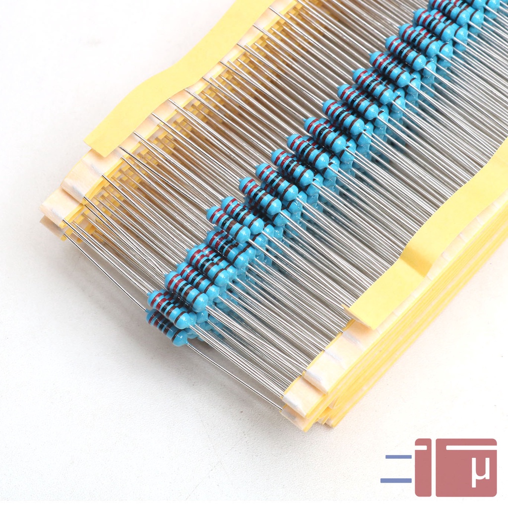 x10 Resistor 2K2 2.2K 1/2W Metal Film 1% Taiwan Kaki Tembaga