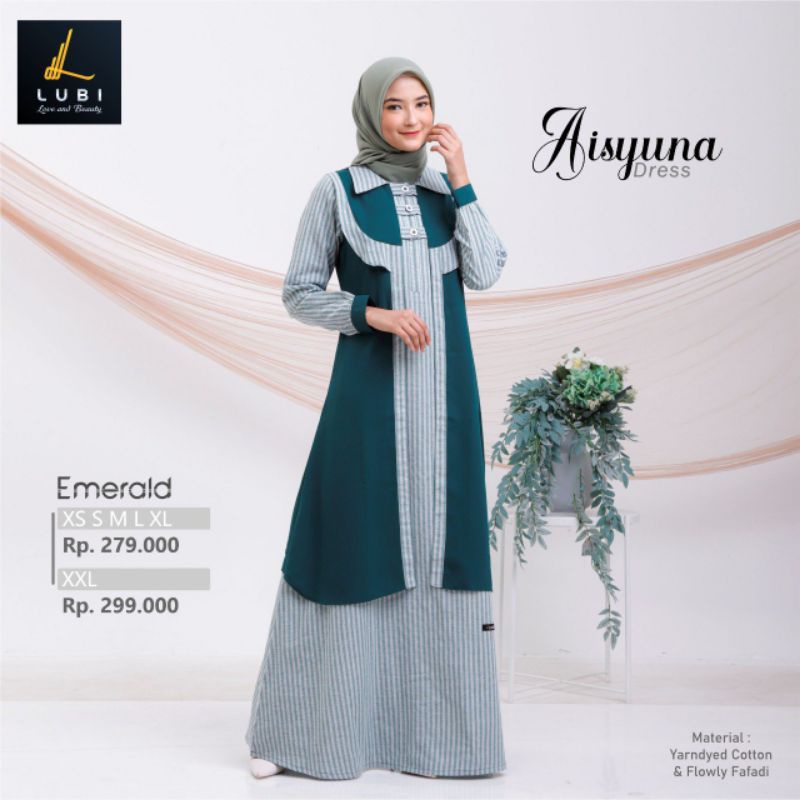 GAMIS AISYUNA NONSET HIJAB || LUBI