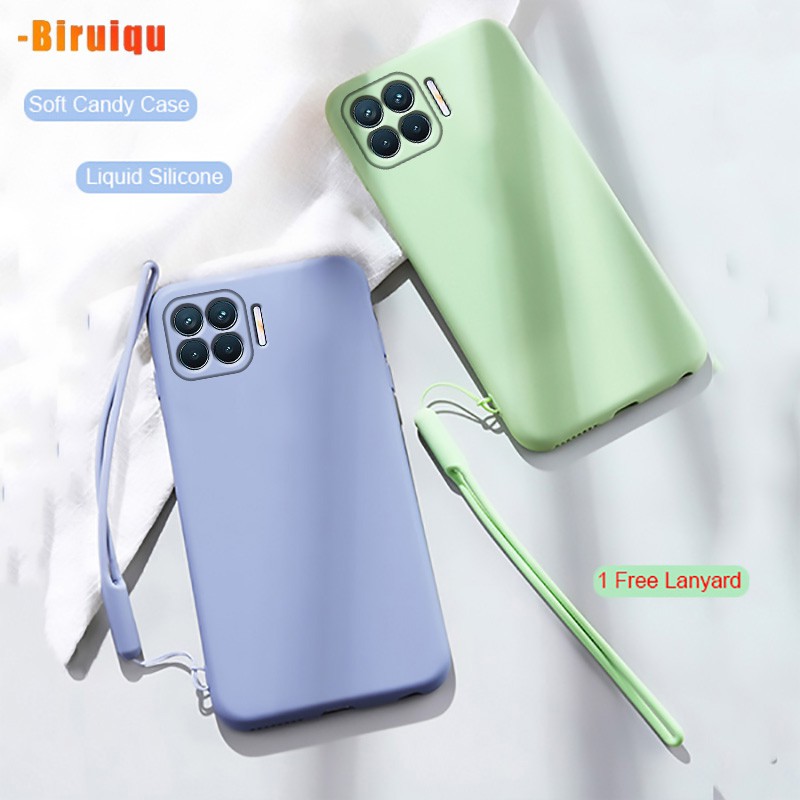 Soft Case Bahan Silikon Warna Permen Dengan Lanyard Untuk Oppo Reno 4f A93 Shopee Indonesia