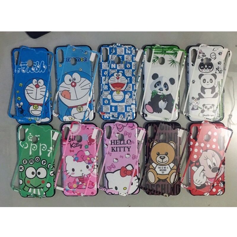 Case 360 Fuze Cartoon FullPrint Samping+TG for Samsung/Oppo/Vivo/Oppo