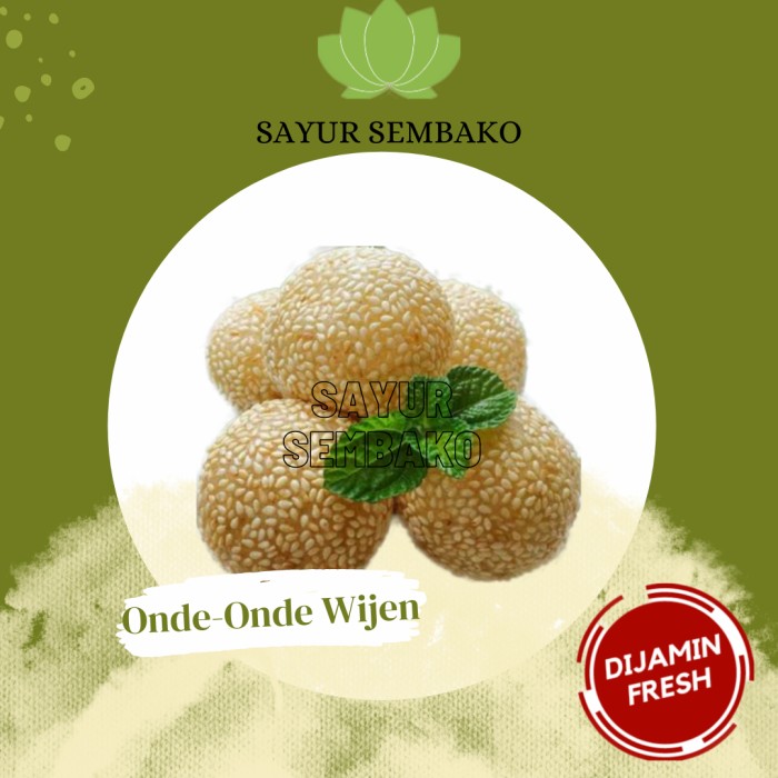 

Onde Onde Wijen Isi kacang ijo (5pcs)