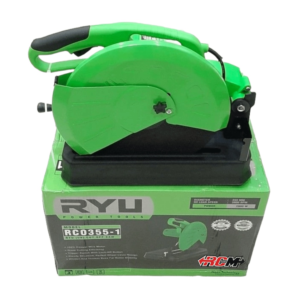 RCO 355 RCO355 - 1 RCO355 CUT CUTTING OFF SAW WHELL ALAT MESIN PEMOTONG POTONG GERGAJI BESI 14&quot; 14 &quot; INC INC INCH ORI ORIGINAL RYU TEKIRO ASLI