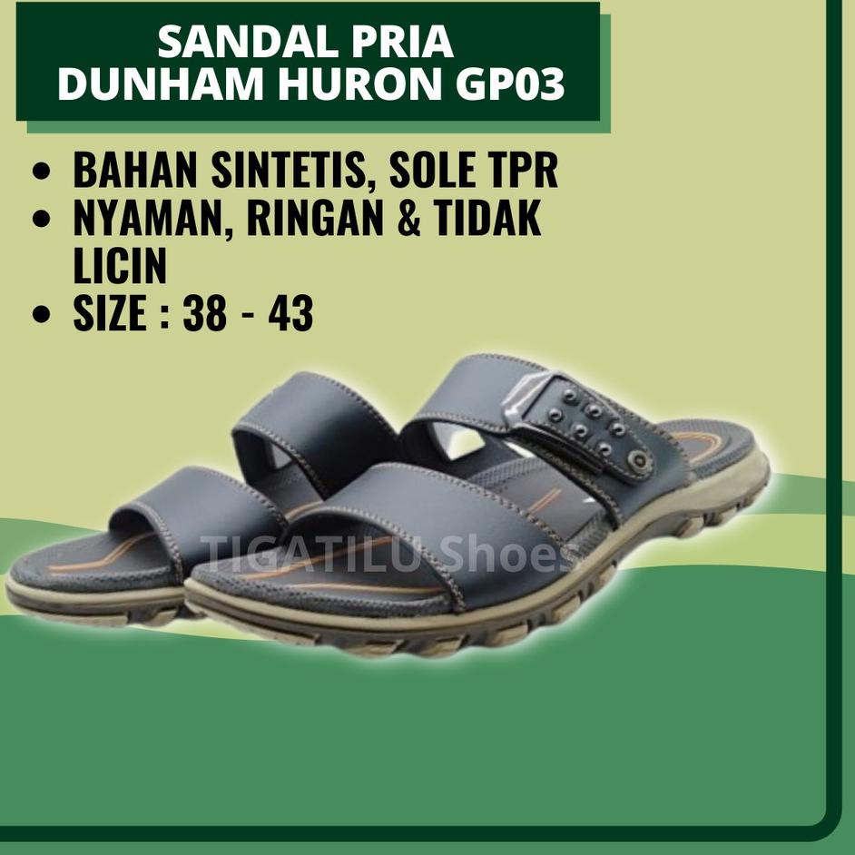 ۝ Sandal Sendal Pria Cowok Dewasa DUNHAM HURON GP 03 Casual Murah Terbaru Keren ➻