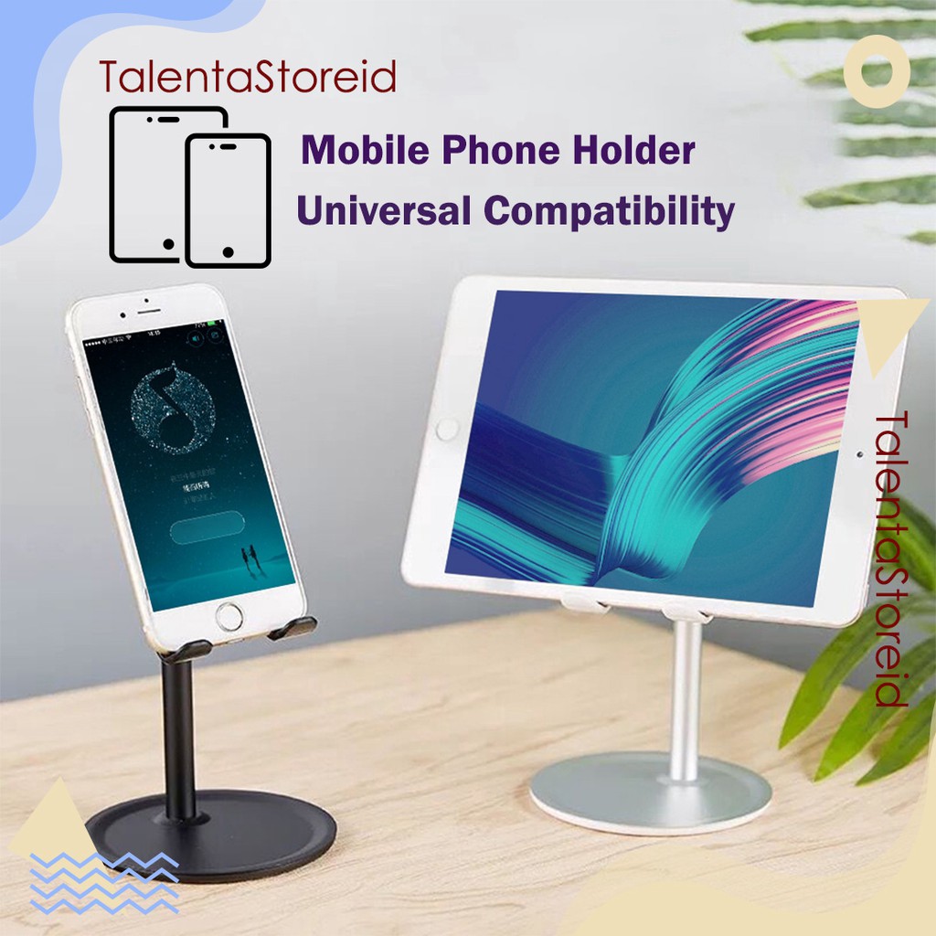 Dudukan Handphone Tablet Desktop Phone Stand Holder Mini Alas Bulat