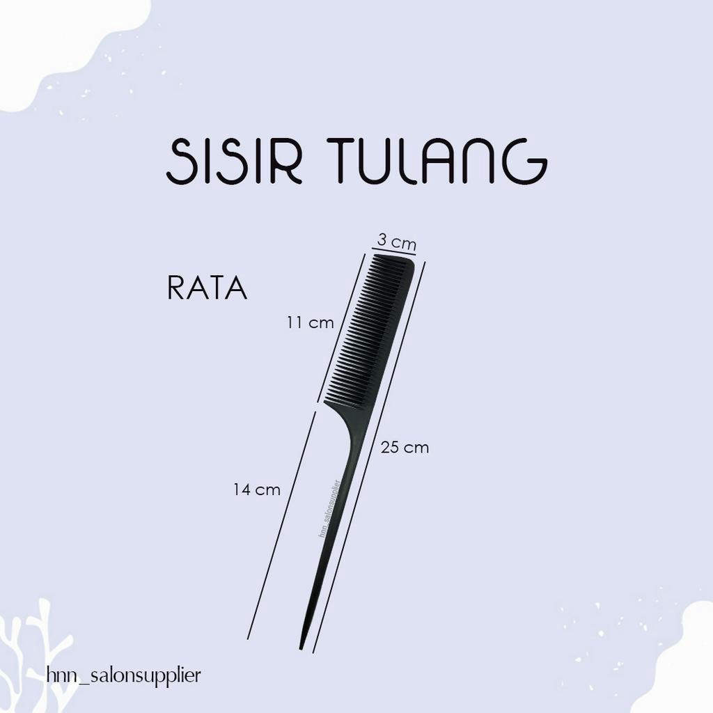 Sisir Tulang Rata Styling Rambut Sisir Gunting Salon Barber Barbershop