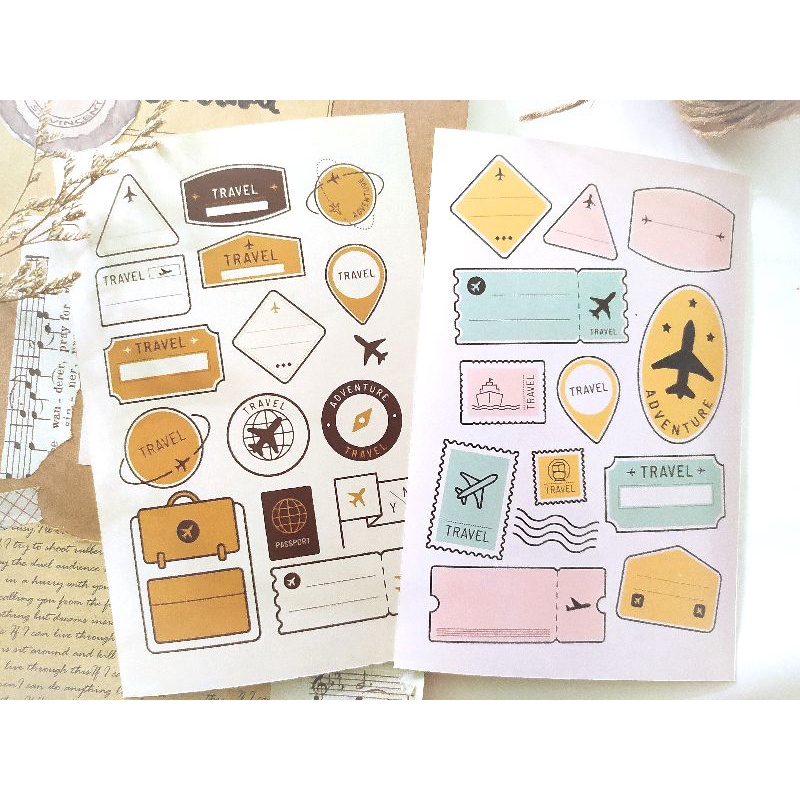 

STICKER TRAVELING BY PLANE