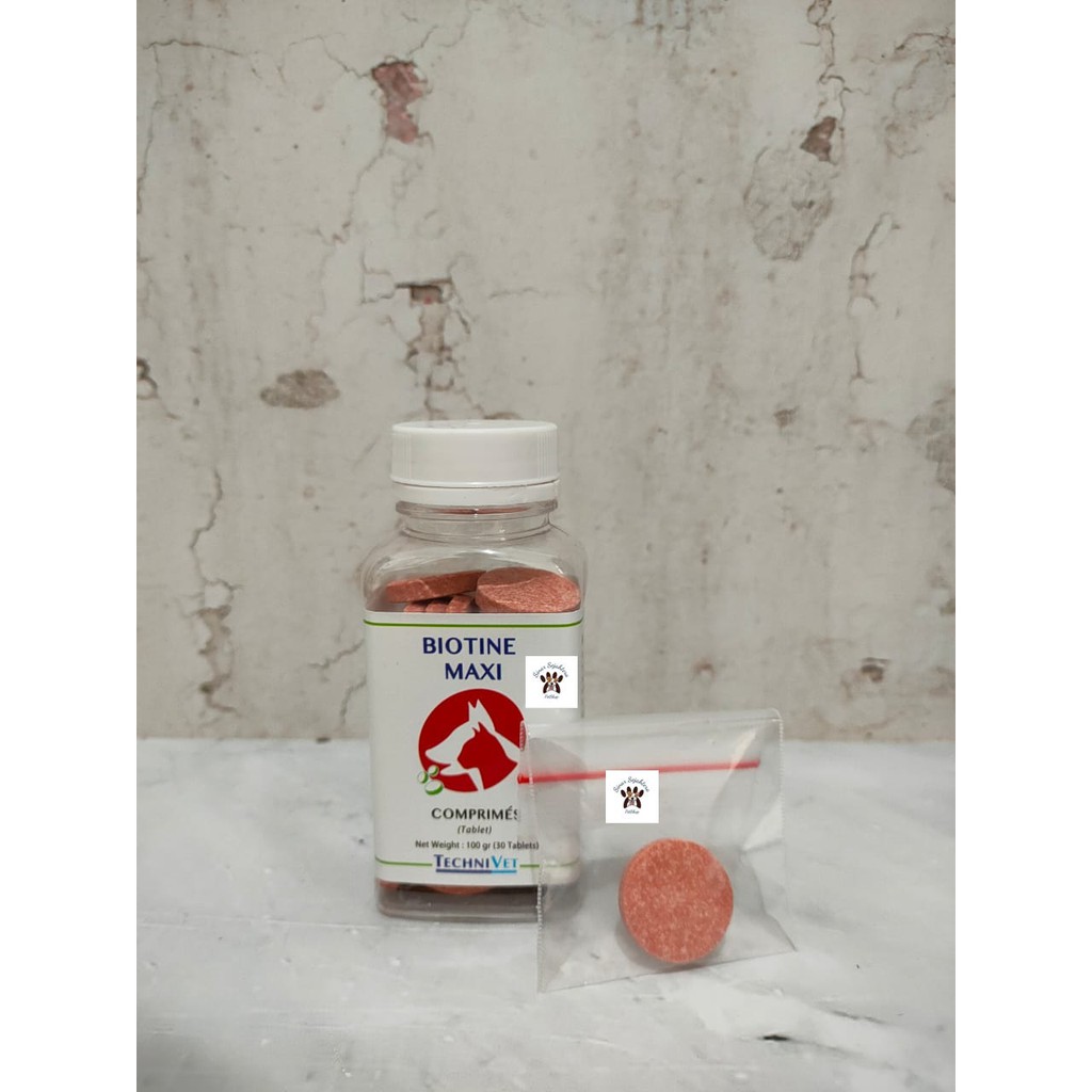 Technivet Biotine Maxi isi 10 Tablet - Vitamin Bulu Anjing Kucing