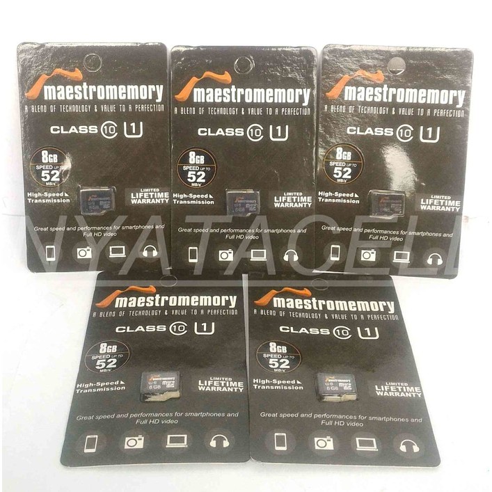 OBRAL Grosir Memory Maestro 8GB Class 10  Micro SD Vgen V Gen Memori 8 GB