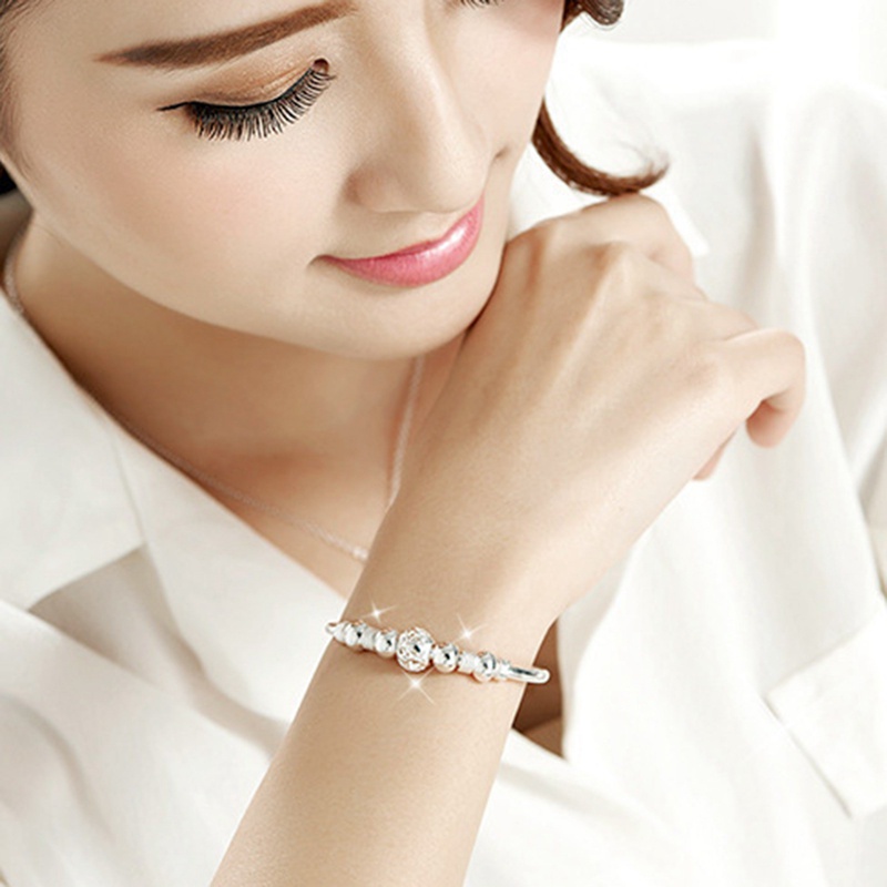 Fancyqube Gelang Keberuntungan Bahan Sterling Silver 925 Untuk Wanita