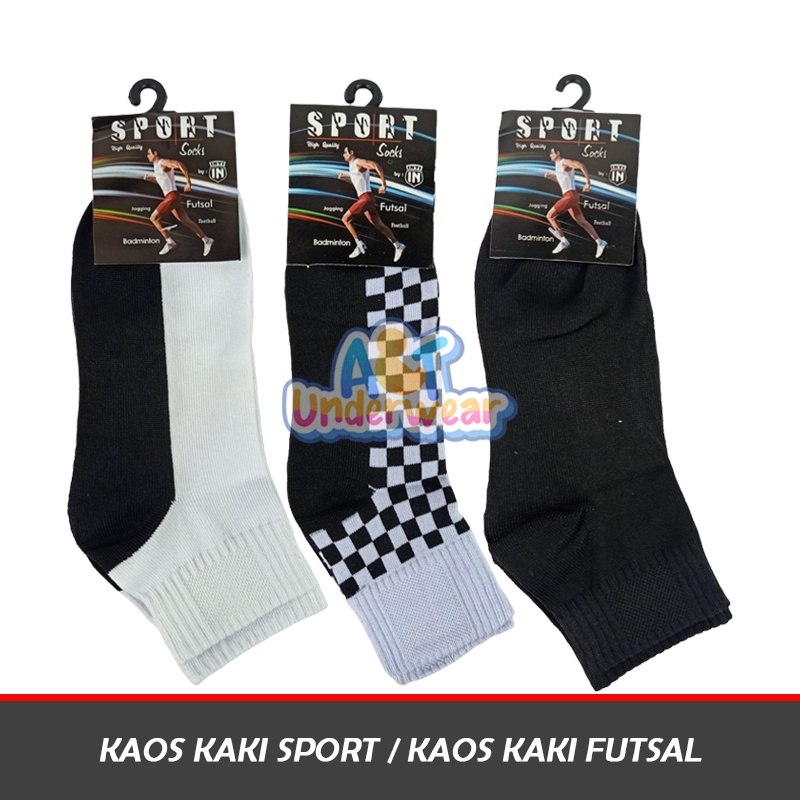 AT371-Kaos Kaki Sport / kaos kaki Futsal / kaos kaki sekolah / kaos kaki kotak kotak catur