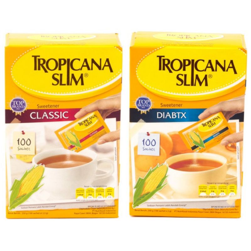 

TROPICANA SLIM Sweetener 100 Sachet - Pemanis TROPICANA SLIM isi 100 Sachet