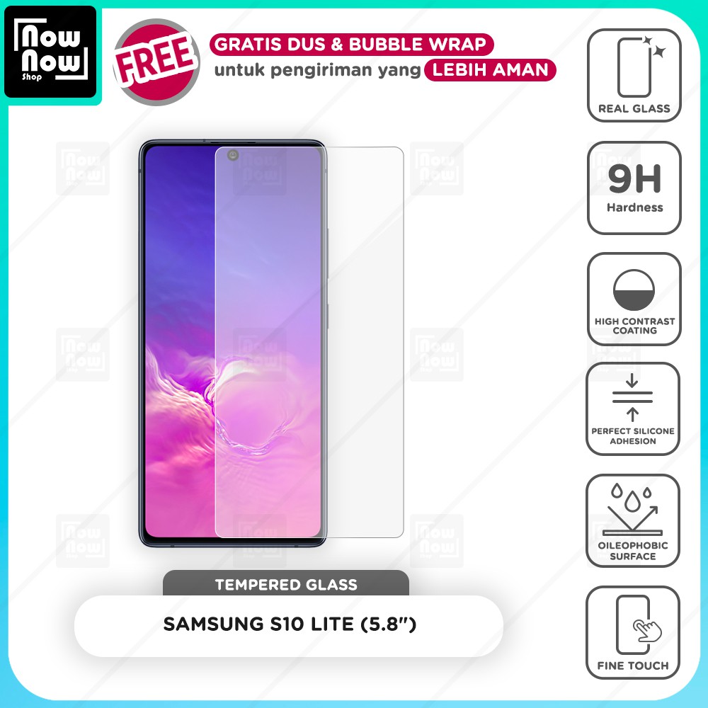 Tempered Glass Anti Gores Samsung S10 Lite 5.8 Inch Screen Guard Protector 9H Kaca Temperglass