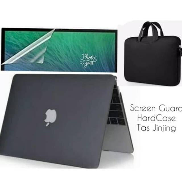New MacBook Pro 13 M1 MacBook Air 13 M1 Hard Case + Anti Gores + Tas/Sleeve Case/Tas jinjing Macbook