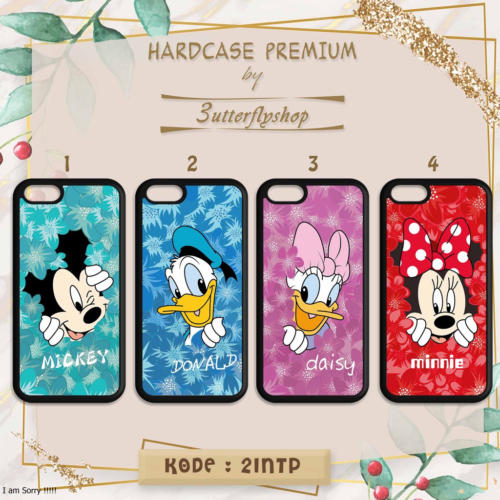 HARDCASE mickey donald daisy minnie flower case Oppo Vivo Realme Redmi Xiaomi Samsung Iphone