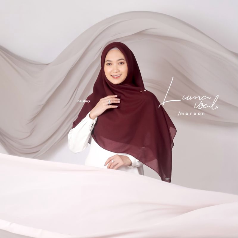 Luma Voal / hijab segi empat premium/Hijab syar'i/Hijab cantik/Hijam Mewah/Hijab kekinian/Hijab Rema
