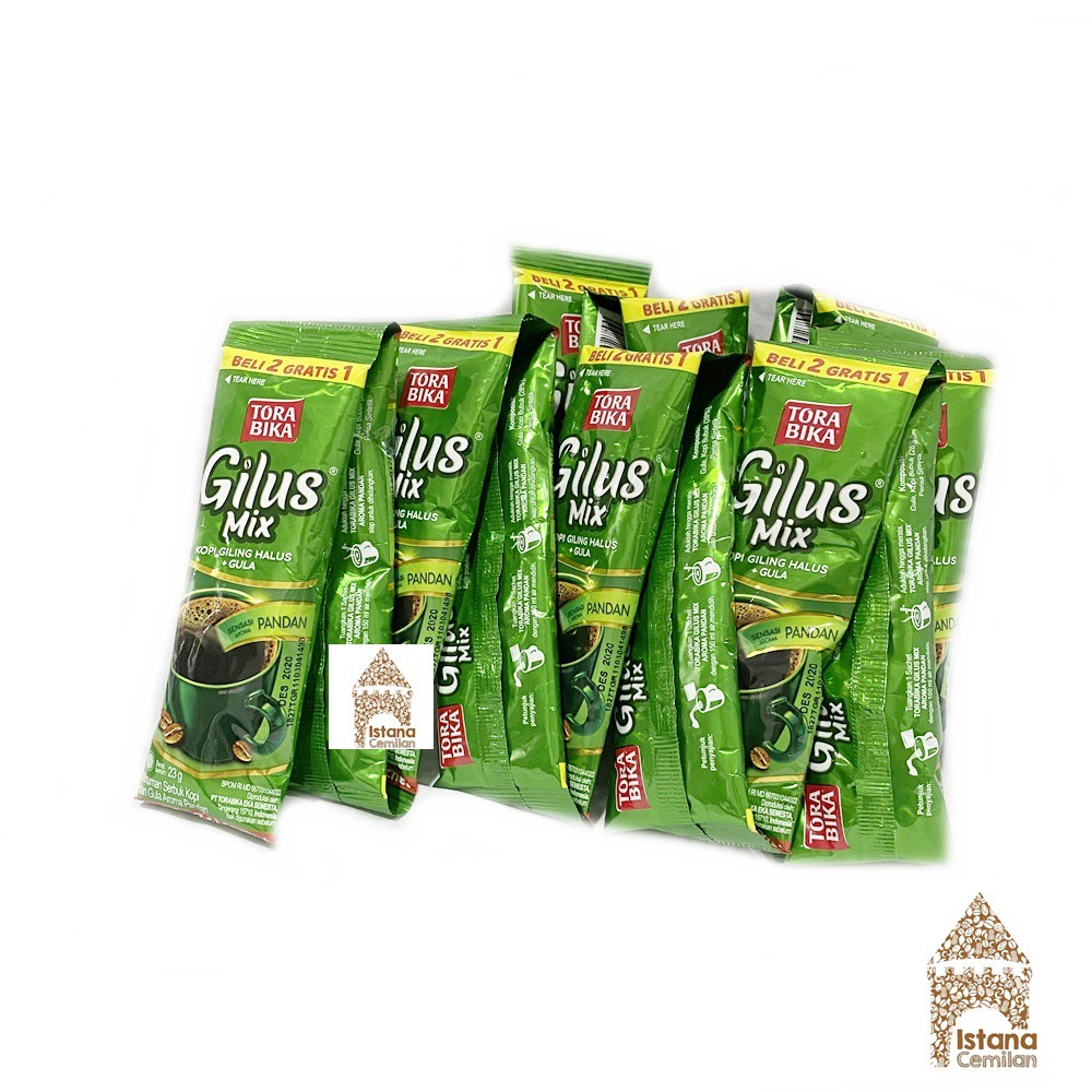 Tora Bika Gilus Mix Pandan / Vanilla / Kopi Turki / Sweet Ginger (isi 10 pcs)