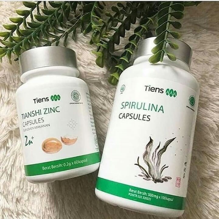 Penggemuk - Paket penggemuk Spirulina + Zinc - obat Gemuk Tiens