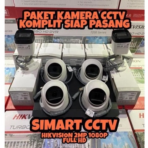 PROMO PAKET KAMERA CCTV HIKVISION 6 KAMERA 2MP 1080P FULL HD DVR 8 CHANNEL HIKVISION KOMPLIT